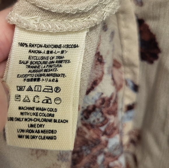 Free People Washed Stone Tree Swing Floral Dress Size Small - Picture 11 of 12